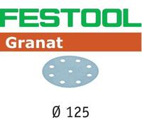 Festool Disque abrasif Granat D125 mm STF P360 – pour enduits, apprêts, laques – Boîte de 100