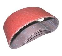 Abrasifs en bandes courtes toile coton grains oxyde dalumine 2920 Siawood x 100x610 mm grain 80 en boîte de 10 G