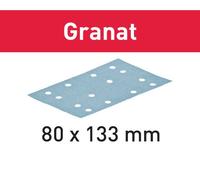 Festool Papier abrasif STF 80x133 P80 GR Granat 80 x 133 mm – Boîte de 10
