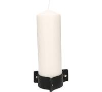 ABRATO Bougie ronde 80x250mm Blanc avec poignée en cuir Bougie décorative