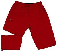 ABRAXAS Bermuda cargo élégant avec fermeture éclair - 6 couleurs - 3XL à 12XL, rouge, 10XL grande taille
