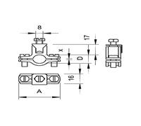 Abrazadera de puesta a tierra para conductor redondo