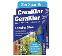 abrazo CeraKlar Vitres - 4 nettoyeurs de vitres, 2x2 pces - Nettoyeur de vitres, Nettoyage à Fond et sans Rayures des vitres, Nettoyeur de vitres pour Verre véritable, Nettoyer