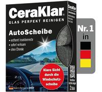abrazo CeraKlar Vitres de voiture - 2 nettoyants pour vitres sans rayures, nettoyant pour vitres de voiture pour un nettoyage rapide, nettoyant pour vitres de voiture, éponge pour vitres extérieures d