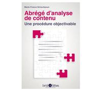 Abrégé d'analyse de contenu Une procédure objectivable - Marie-France Grinschpoun - Enrick B. Eds - broché - Essai