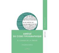 Abrégé du code typographique - Collectif - Edisens - broché - Essai