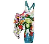 Abreli Combinaison Femme Chic Retro CrâNe Frais Combishorts Wide Leg Jumpsuit Dos Nu Combinal Pantalon Imprimé Vintage Cool Skull Salopette Ete Noir Rouge Taille S à 3XL (D,3XL,3XL)