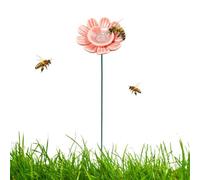 Abreuvoir À Abeilles Céramique décorative colorée avec base de piquet