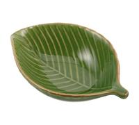 Abreuvoir à Abeilles en Céramique Feuille Vert pour Jardin Extérieur | Assiette de Jardin, Forme Feuille, Station D’arrosage pour Insectes Utiles, Décor de Cour