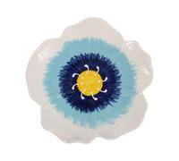 Abreuvoir à Insectes Fleur Bleu en Céramique pour Jardin et Balcon | Forme Élégante, Attire Abeilles et Lépidoptères, Favorise la Pollinisation, Décoration Patio, Pelouse