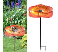 Abreuvoir à Oiseaux Debout Sur Pied, Bains pour Oiseaux Sauvages, Mangeoire De Jardin, Décoration pour Jardin Balcon (Brun Doré)