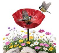 Abreuvoir à oiseaux en forme de fleur, résistant à l'hiver, abreuvoir pour | Construction en métal robuste pour une utilisation en extérieur. Encourage les insectes utiles et embellit n'importe quel
