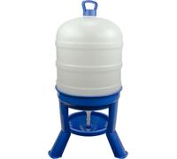 Abreuvoir à volaille 40 l bleu avec siphon sur pieds