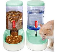 Abreuvoir alimentateur Automatique pour Chats,Chiens,3,8L avec Distributeur d'eau et Distributeur Automatique pour Animaux,Green