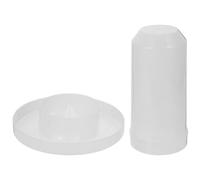 Abreuvoir Automatique pour Cailles et Petits Oiseaux, Abs Blanc | Double Usage Alimentation et Eau, Entretien Facile, Usage Ferme, Soin des Poussins, Gobelet Plastique