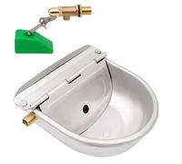 Abreuvoir Automatique pour Chevaux en Acier Inoxydable avec 1/2" Robinet à Flotteur en Laiton, Abreuvoir pour Chiens, Chevaux, Bovins, ChèVres, Alpagas, Porcs