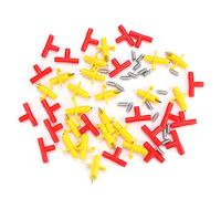 Abreuvoir Automatique pour Lapin, 20 pièces, Abreuvoir à Mamelon Durable, Accessoires pour Cage à Lapin, Plastique métal Rouge Jaune