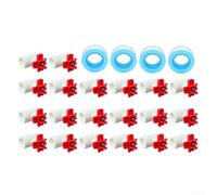 Abreuvoir automatique pour poulet, système de tétons pour volaille avec assemblage facile pour une hydratation saine des flocs, accessoire de ferme en plastique rouge (20)