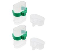 Abreuvoir Automatique Vert, Double Usage, 2 Pièces PP pour Oiseaux | Remplissage Facile, Ajout D’eau Simple, pour Peony et Petit Oiseau, Accessoires Oiseaux, Volière Extérieure