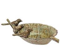 Abreuvoir bain pour oiseaux pour jardin - style antique/campagne - fer