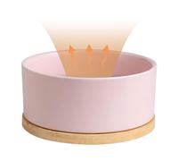 Abreuvoir chauffant pour chien - Écuelle d'eau thermique chauffée anti-fuite pour chiens - Gamelle d'eau auto-chauffante multifonctionnelle pour chiens et chats - En céramique - Pour l'intérieur et