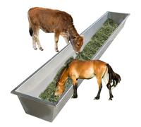 Abreuvoir d'alimentation pour chèvres, bovins et chevaux - Mangeoire étanche en acier inoxydable pouvant contenir 48 ou 100 litres - Idéal pour les enclos à moutons et les fermes