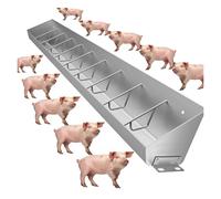Abreuvoir d'alimentation pour cochons, moutons et chèvres, en acier inoxydable robuste, support de sol ou à suspendre