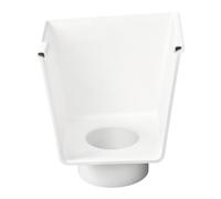 Abreuvoir de drainage en PVC pour gouttière 19 x 16 cm Blanc | La construction en PVC canalise efficacement l'eau de pluie, protégeant les murs et les fondations contre les dommages causés
