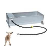 Abreuvoir d'eau automatique en acier inoxydable avec valve flottante et tuyau, 7,5 l - Pour cheval, chèvre, cochon, vache, cerf