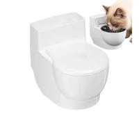 Abreuvoir d'eau pour chats | Distributeur d'eau innovant anti-déversement | Assiette en forme de toilettes pour animaux domestiques, chiens, chiots, salle de bain, salon, cuisine et nourriture