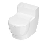 Abreuvoir d'eau pour chats en forme de toilettes en acier inoxydable - Assiette à eau pour animaux de compagnie, pour extérieur, voyage, maison, chiots, petites moyennes et grandes races