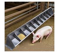 Abreuvoir en acier avec séparateur pour l'alimentation du bétail, mangeoire pour chèvres et moutons pour le sol, design suspendu pour les écuries avec plusieurs options de grille pour le stockage du