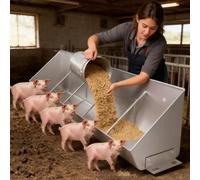 Abreuvoir en acier inoxydable pour animaux de la ferme - Gamelle robuste pour bovins, moutons et veaux