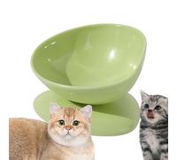 Abreuvoir incliné pour chats avec support cervical anti-retournement de 200 ml, assiette de nourriture inclinée à 15 degrés pour chats, chiots et petits chiens en voyage, intérieur et extérieur