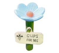 Abreuvoir pour abeilles - Station d'arrosage pour abeilles 6,5 x 11 cm, support pour l'écosystème du jardin | Station à boire papillon en résine avec motif de fleurs naturelles, tasse à boire contre l