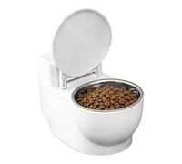 Abreuvoir pour chats | Distributeur d'eau innovant anti-déversement - Assiette à eau avec motif de toilettes | pour chats et chiens dans la salle de bain, salon, mur ou sol