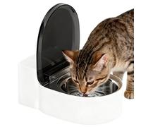 Abreuvoir pour chats - Petite assiette surélevée en forme de toilettes amusante - Fontaine d'eau automatique pour animaux de compagnie | Pour chiens, chats, cuisine, salon, salle de bain, coin
