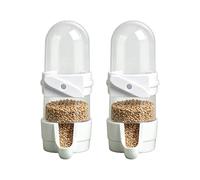 Abreuvoir pour Oiseaux,2 Pièces Transparent À Verrouillage Automatique | Abreuvoir Suspendu pour Oiseaux de Compagnie,pour Petits Perruches Calopsittes Inséparables Perroquet