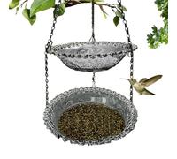Abreuvoir pour oiseaux avec base dans un jardin naturel - Accessoires pour boire, mangeoire, piscine, matin, intérieur, extérieur, jardin, cour, terrasse, pavillon, treillis
