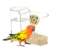 Abreuvoir pour Oiseaux | Bol 250ml 2 en 1 Automatique Transparent Grande Capacité | pour Perruche,pour Patio fenêtre Jardin Balcon perruches Moines calopsittes Conures