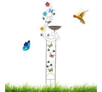 Abreuvoir pour oiseaux extérieur avec assiette, art décoratif avec support pour pour extérieur, jardin, terrasse, patio, décoration