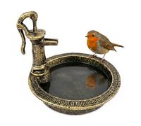 Abreuvoir pour Oiseaux Relaxdays, H x L x P : 15 x 17 x 18 cm, Noir/Bronze