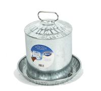 Abreuvoir pour poules galvanisé Duvoplus Argenté 32,5x32,5x28 cm