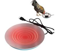 Abreuvoir pour poulets avec base chauffée et dégivreur - Casserole chauffante pour volailles d'hiver avec thermostat de sécurité | Coussin thermique anti-brûlure basse consommation