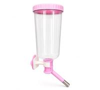 Abreuvoir pr Cage, Distributeur d’Eau, Rose 1000 ML, 7 cm | Support métallique cage, Distributeur d’eau animal, Renvellement d’abreuvoir, Pr familles rongeurs