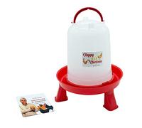 Abreuvoir sur Pieds 10 L - Abreuvoir en Plastique pour volailles - À Poser au Sol ou à Suspendre