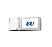 Abréviation Union européenne Combinaison fine Pince à billets en acier inoxydable Portefeuille de poche