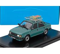 ABREX 1/42 MODÈLE DE VOITURE STATIQUE DIECAST SKODA 120L 1984 TURQUOISE AVEC ...
