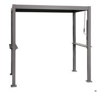 Abri à barbecue Grily gris graphite acier et aluminium - Hespéride