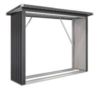 Abri à bois extérieur - Structure en acier robuste - Plancher surélevé pour circulation d'air